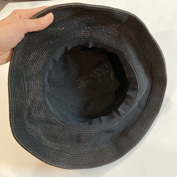 Festival Black Floppy Wide Brim Sun Hat - Picture 6 of 8